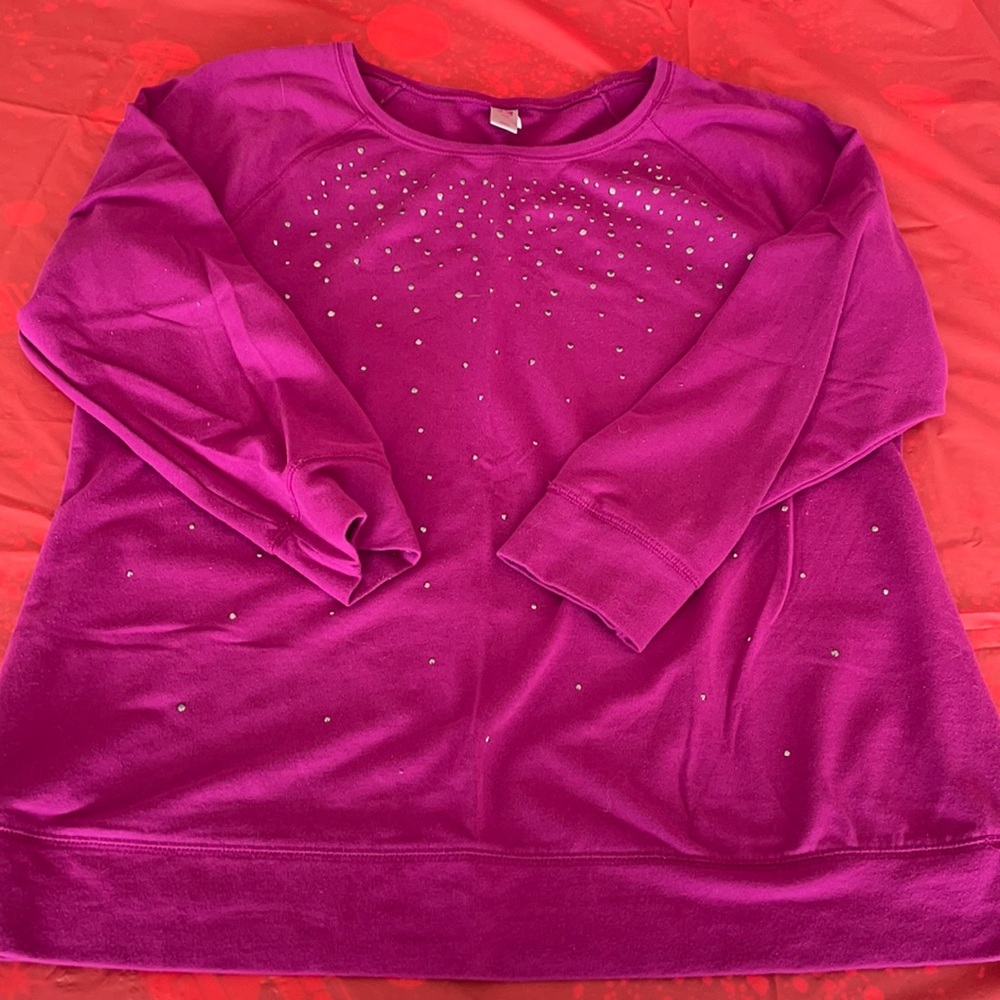 Women’s long-sleeve tee with embellishments